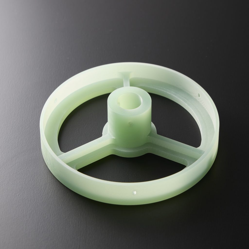 円形フレーム状の樹脂切削加工部品